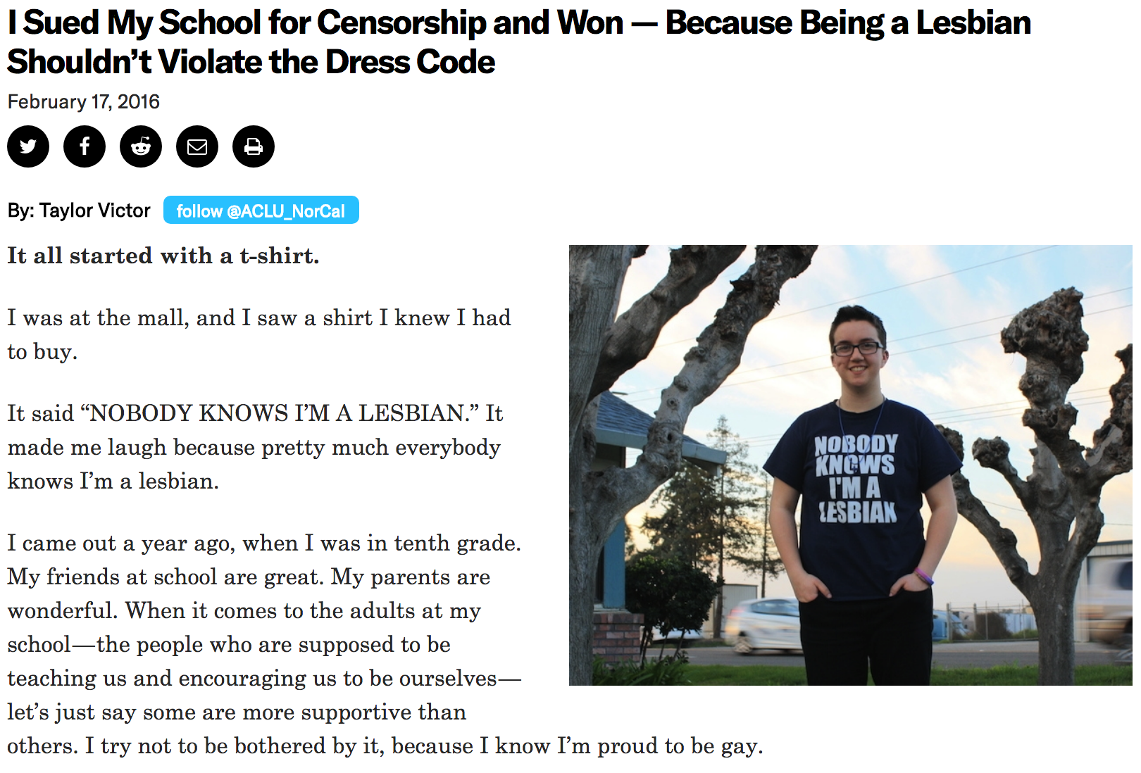 I Sued My School for Censorship Article